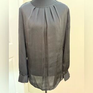 MICHAEL Michael Kors black long-sleeve blouse